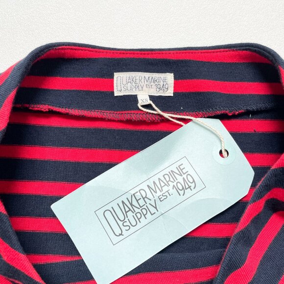 Quaker Marine Supply French Sailor Dress Stripe Shift Navy Red Size XS NEW NWT - Picture 3 of 6